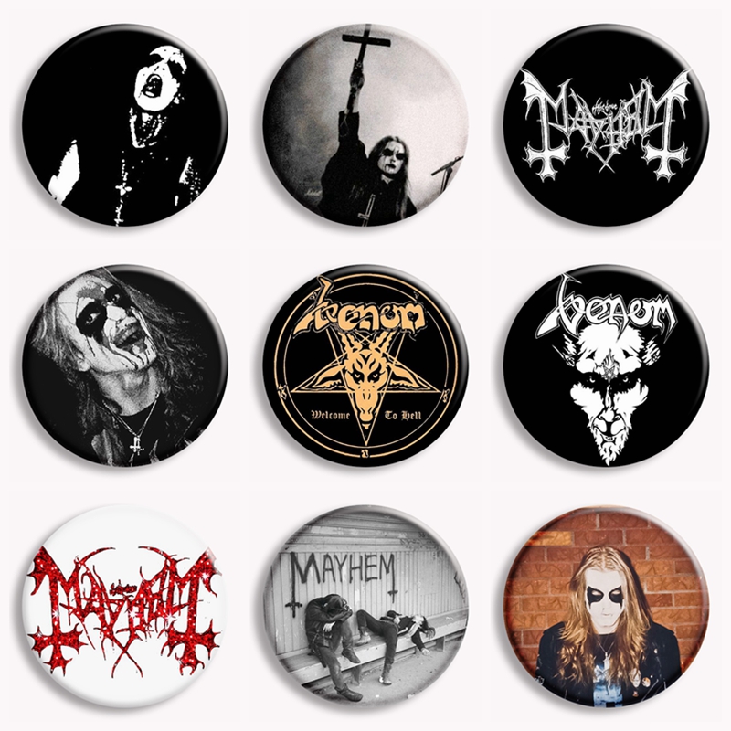 Vintage Collectible Buttons - Rock Mayhem Band Soft Button Pin