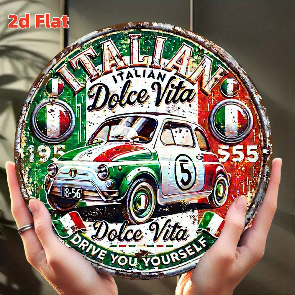 Vintage Collectible Cars - 2D flach, italienischer Vintage-Stil für –