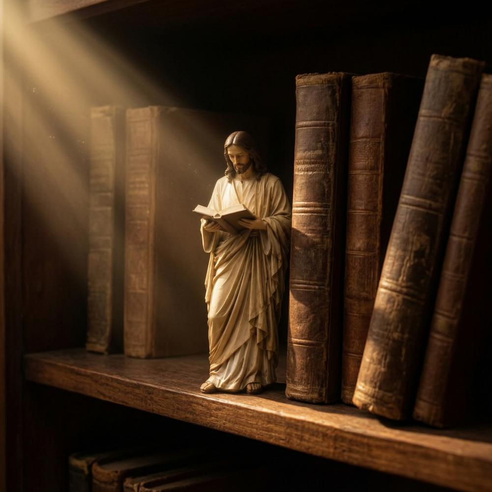 Vintage And Collectible Books - Harz-Statuen Dekorative Sammlerfiguren Jesus beim Lesen