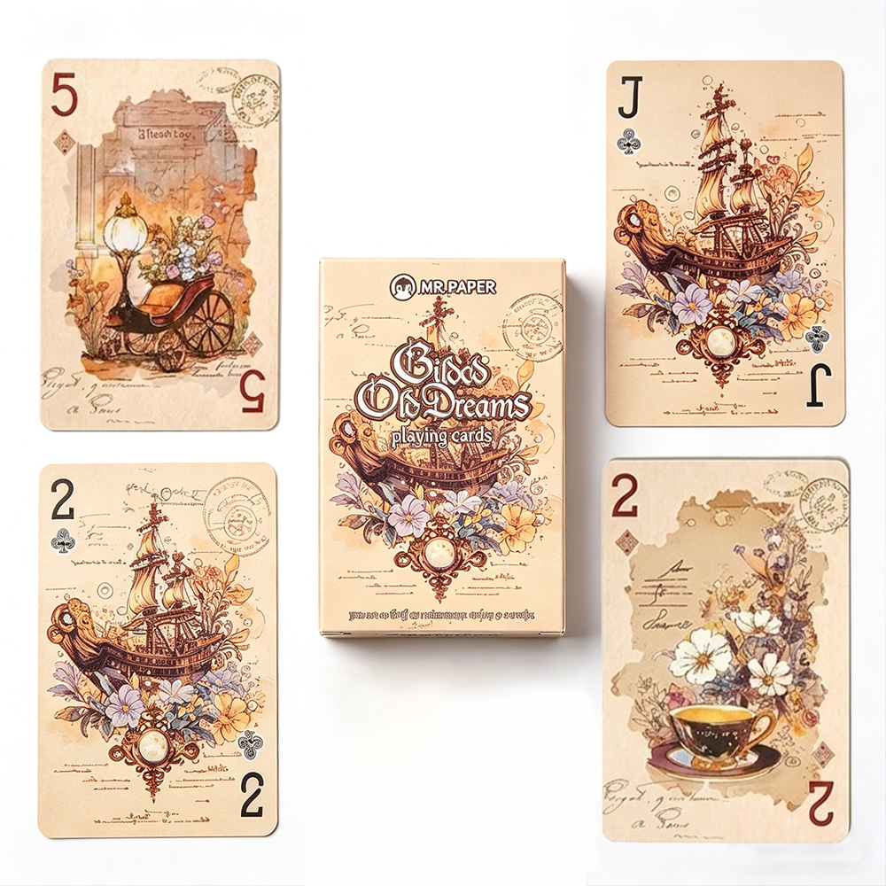 Vintage Collectible Playing Cards - 55 Stück Vintage Ästhetische Spielkarten (57*88mm)