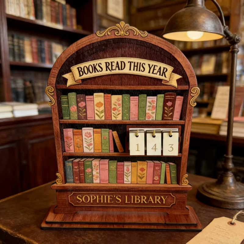 Vintage And Collectible Books - Vintage Holz-Buchseitenzähler: Kreativer, lustiger Handzähler für