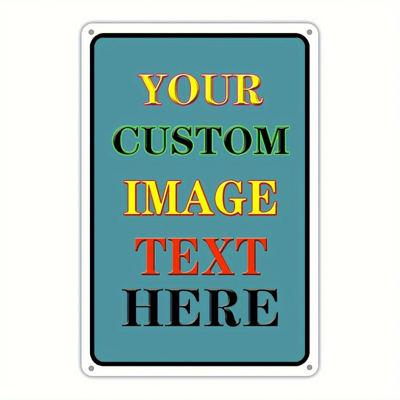 Vintage Collectible Signs - Personalisiertes Rechteckiges Eisenblechschild mit Eigenem Foto,