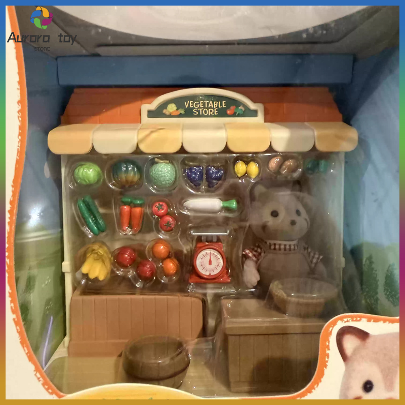 Vintage And Collectible Stores - Sylvanian Families Auslaufkollektion: Waschbär-Obst- und Gemüseladen,