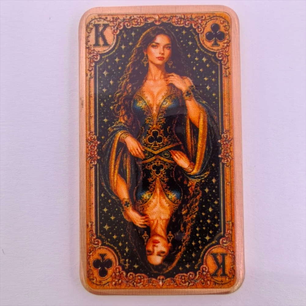 Vintage Collectible Playing Cards - 1oz .999 Feinkupferbarren Poker-Spielkarte König Klöpfer