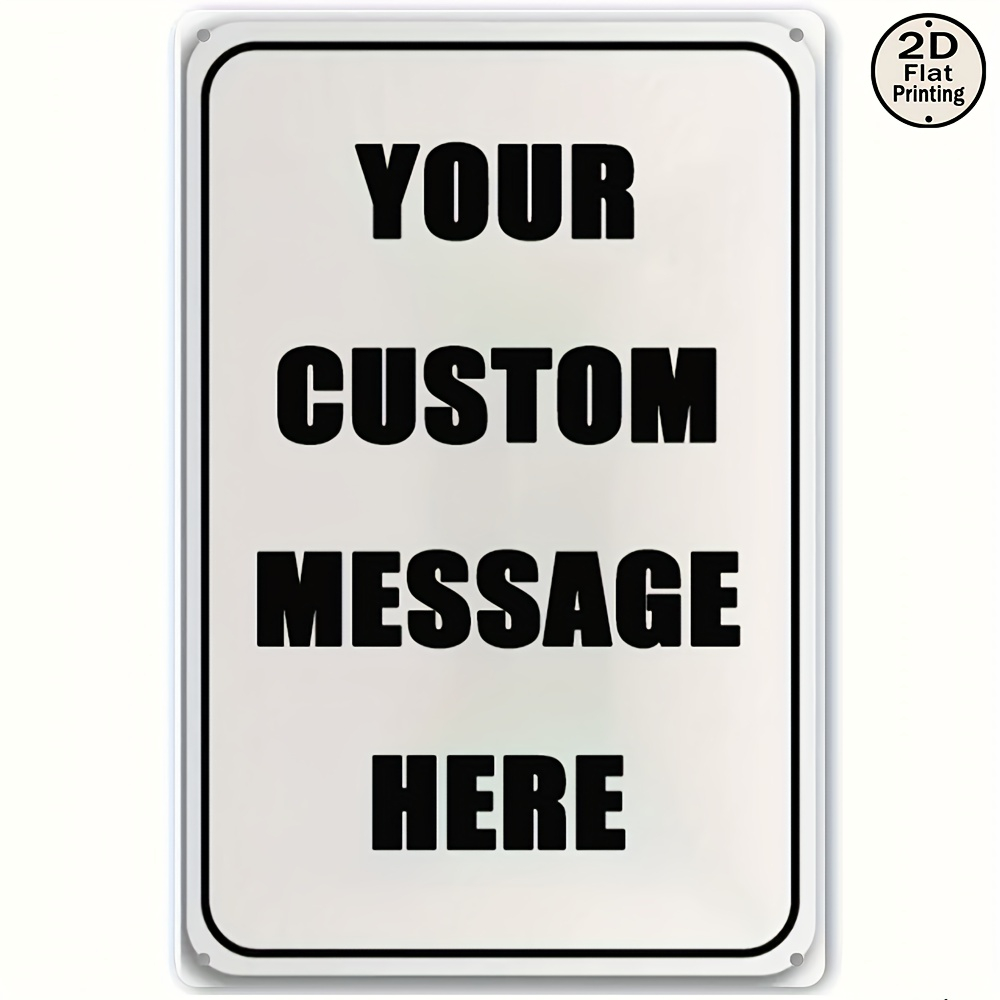 Vintage Collectible Signs - Individuelles Metall-Blechschild Personalisiert mit Eigenem Text,
