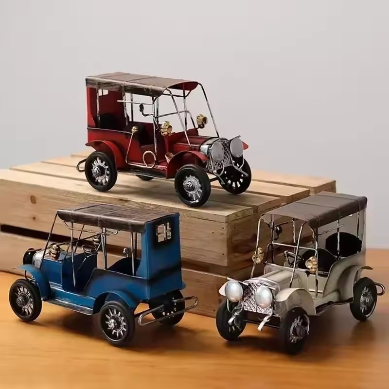 Vintage Collectible Cars - Retro Nostalgische Zinn Antike Auto Modell