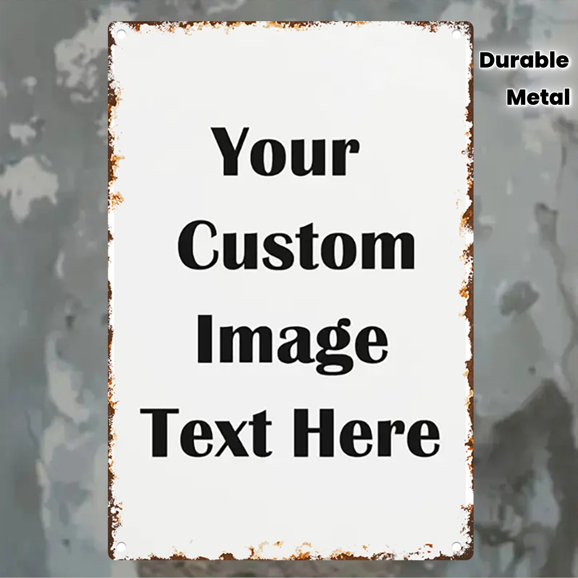 Vintage Collectible Signs - Personalisiertes Metall-Blechschild mit Bild/Text - 12x8