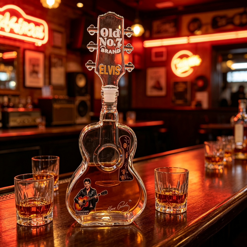 Elvis Presley Gitarrenförmiger – Vintage Collectible Bottles Bewertung und Preis