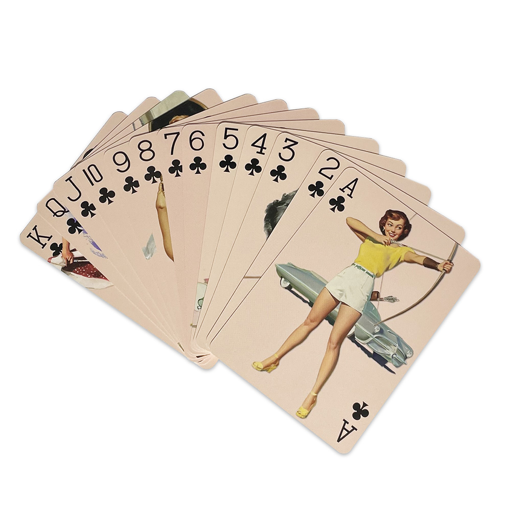 Wunderschöne süße Mädchen-Koll – Vintage Collectible Playing Cards Bewertung und Preis