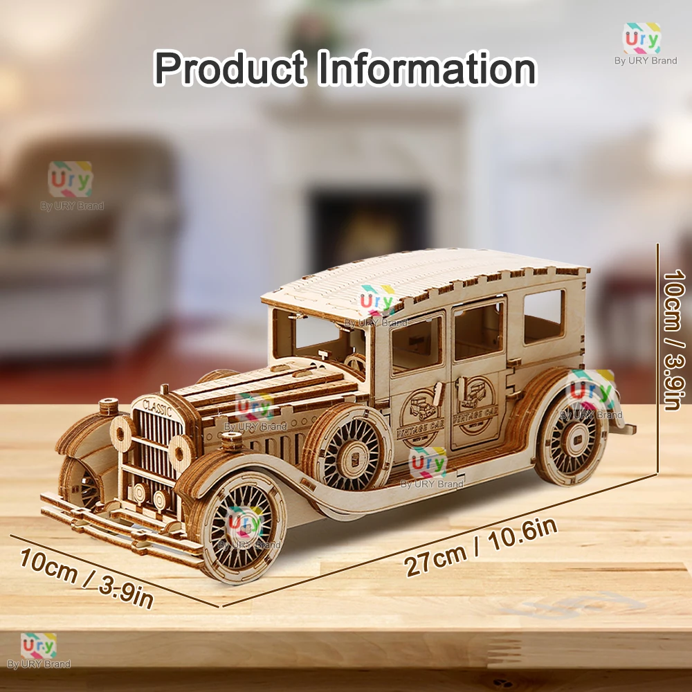 Ury 3D Holzpuzzle Retro Oldtim – Vintage Collectible Cars Bewertung und Preis