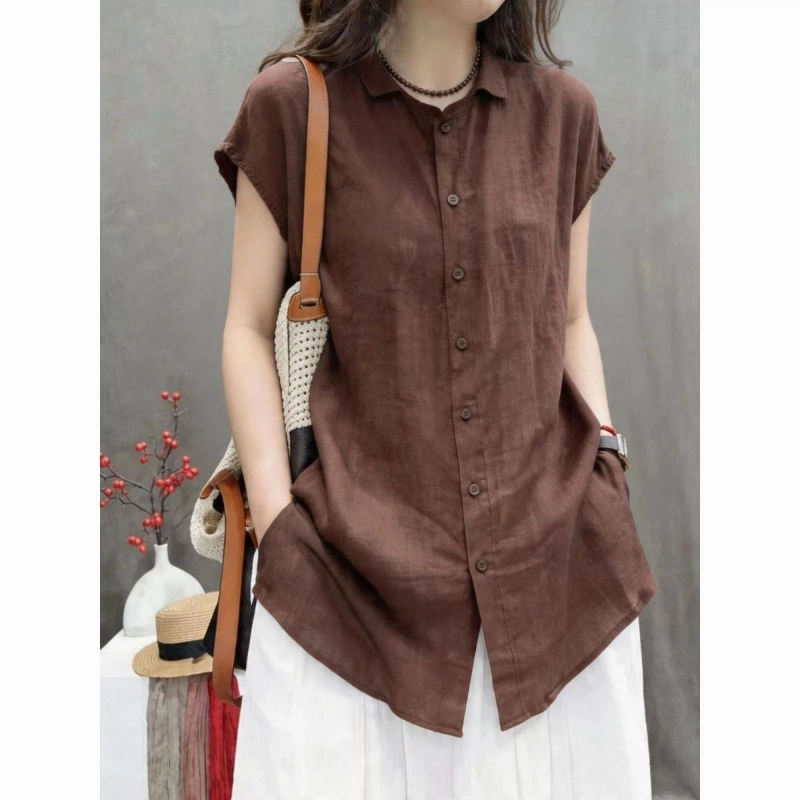 Büro-Damen Kurzarm-Bluse mit K – Vintage Collectible Buttons Bewertung und Preis